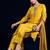 Floral Yoke Design Beads & Stones Straight Kurta With Trousers & Dupatta