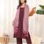Violet Square Neck Sleeveless Straight Kurta With Trousers & Dupatta