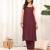 Violet Square Neck Sleeveless Straight Kurta With Trousers & Dupatta