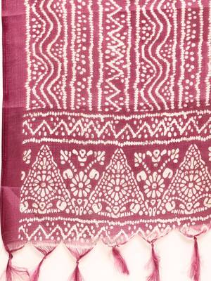 Violet Square Neck Sleeveless Straight Kurta With Trousers & Dupatta 9