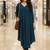 Women Empire Silk Crepe Kurta with Trousers