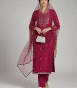 Women Ethnic Motifs Embroidered Regular Sequinned Kurta with Trousers & With Dupatta