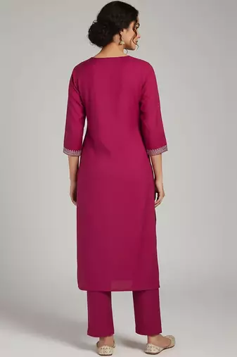 Women Ethnic Motifs Embroidered Regular Sequinned Kurta with Trousers & With Dupatta