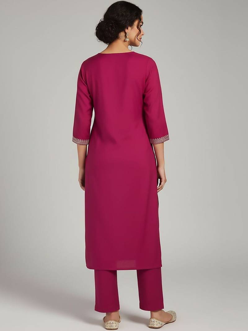 Women Ethnic Motifs Embroidered Regular Sequinned Kurta with Trousers & With Dupatta
