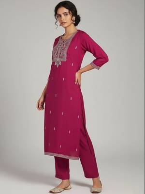 Women Ethnic Motifs Embroidered Regular Sequinned Kurta with Trousers & With Dupatta 7