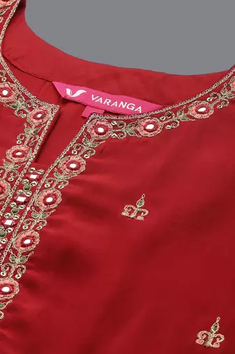 Women Floral Embroidered Kurta with Trousers & Dupatta