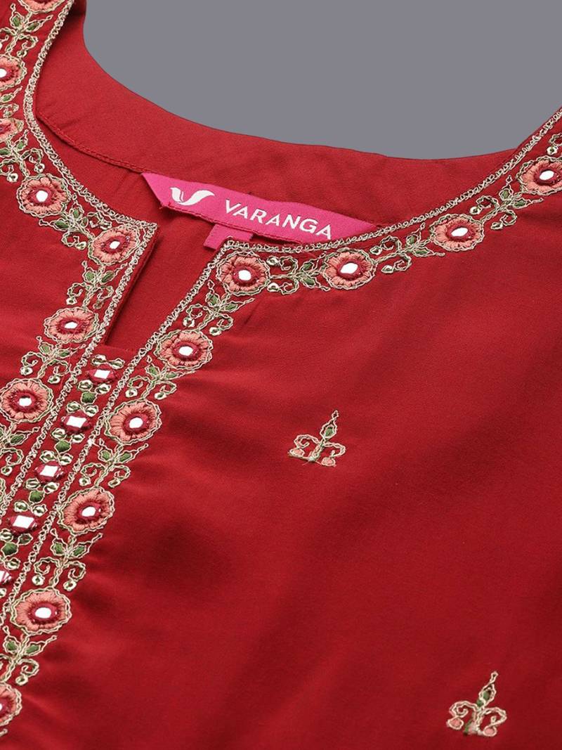 Women Floral Embroidered Kurta with Trousers & Dupatta