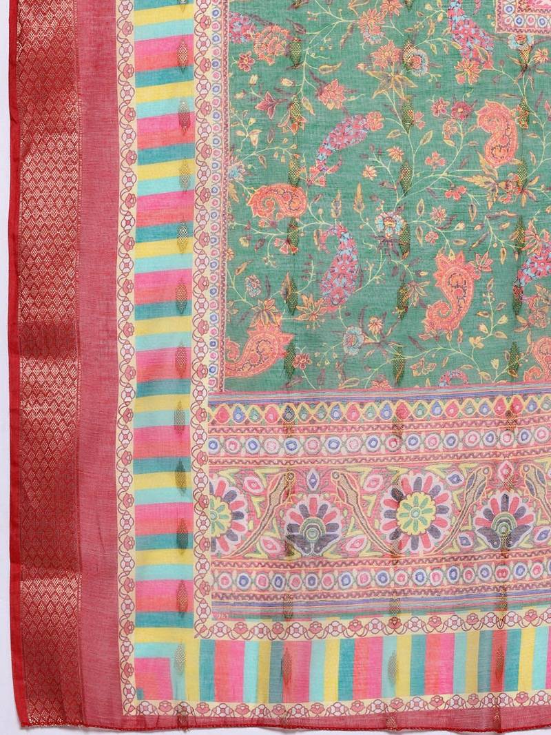 Women Floral Embroidered Kurta with Trousers & Dupatta