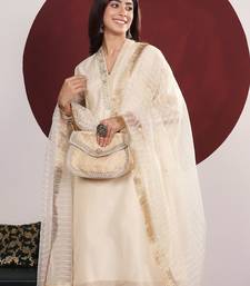 Embroidered Straight Kurta with Trousers & With Dupatta