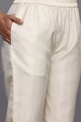 Floral Embroidered Kurta with Trousers & With Dupatta