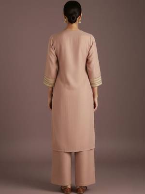 Women Regular Thread Work Kurta with Trousers & With Dupatta 5