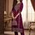 Women Ethnic Motifs Embroidered Regular Thread Work Velvet Kurta with Trousers