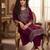 Women Ethnic Motifs Embroidered Regular Thread Work Velvet Kurta with Trousers