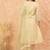 Floral Yoke Design Regular V-Neck Straight Kurta With Trousers And Dupatta