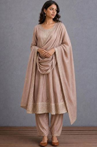 Women Ethnic Motifs Printed Anarkali Kurta with Pyjama & Dupatta