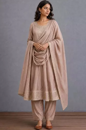 Women Ethnic Motifs Printed Anarkali Kurta with Pyjama & Dupatta