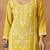 Floral Embroidered Thread Work Kurta With Trousers & Dupatta
