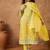 Floral Embroidered Thread Work Kurta With Trousers & Dupatta