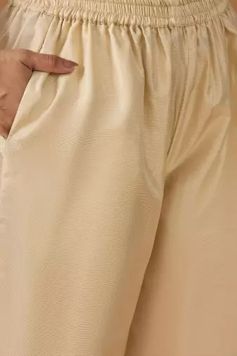 Yoke Design V-Neck Straight Kurta With Trousers & Dupatta
