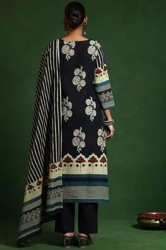 Women Printed Regular Gotta Patti Pure Cotton Kurta with Trousers & With Dupatta