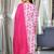 Pink Floral Printed Thread Work Pure Cotton Kurta With Palazzos & Dupatta