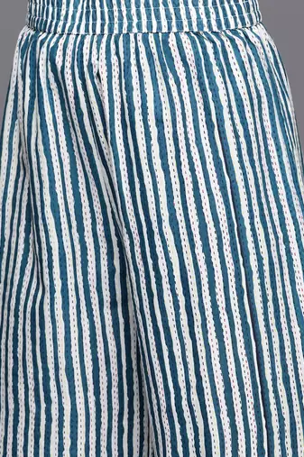 Printed Regular Kantha Work Pure Cotton Kurta with Palazzos & Dupatta