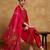 Women Floral Yoke Design Regular Thread Work Kurta with Trousers & With Dupatta