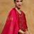 Women Floral Yoke Design Regular Thread Work Kurta with Trousers & With Dupatta