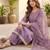 Women Ethnic Motifs Regular Thread Work Kurta with Palazzos & With Dupatta