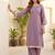 Women Ethnic Motifs Regular Thread Work Kurta with Palazzos & With Dupatta
