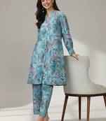 Women Floral Printed Regular Kurta with Trousers