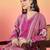 Floral Printed V-Neck Kurta With Trousers