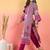 Floral Printed V-Neck Kurta With Trousers