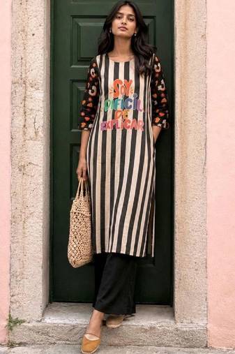 Women Printed Regular Kurta with Trousers