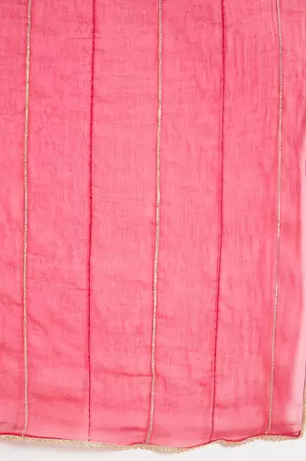 Floral Printed Straight Kurta With Trousers & Dupatta