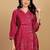 Women Printed V-Neck Kurta with Trouser