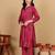 Women Printed V-Neck Kurta with Trouser