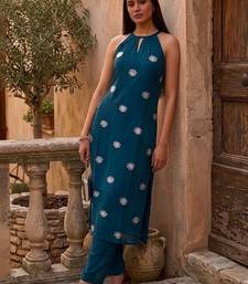 Women Ethnic Motifs Embroidered Regular Thread Work Kurta with Trousers