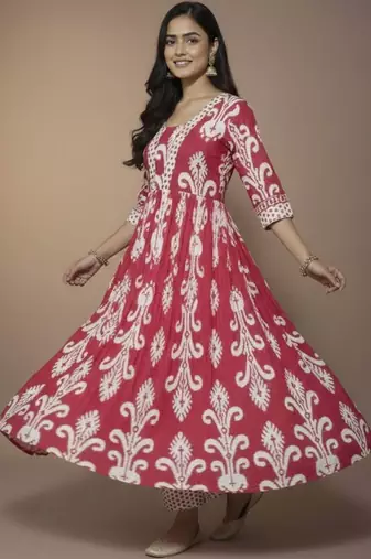 Women Ethnic Motifs Printed Empire Kurta with Trousers & With Dupatta