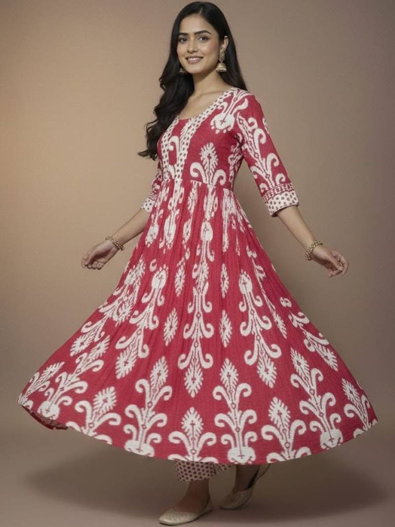 Women Ethnic Motifs Printed Empire Kurta with Trousers & With Dupatta