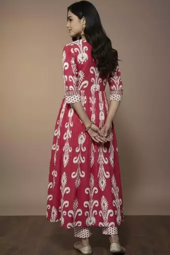 Women Ethnic Motifs Printed Empire Kurta with Trousers & With Dupatta