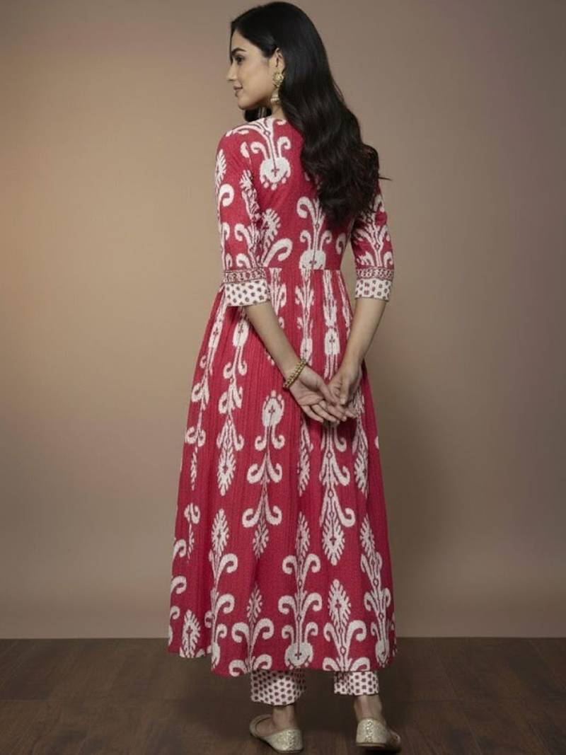 Women Ethnic Motifs Printed Empire Kurta with Trousers & With Dupatta