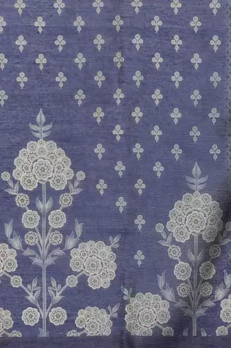 Women Floral Woven Design Regular Chanderi Silk Kurta With Trousers & Dupatta