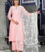 Ethnic Motifs Embroidered Regular Thread Work Kurta with Trousers & Dupatta