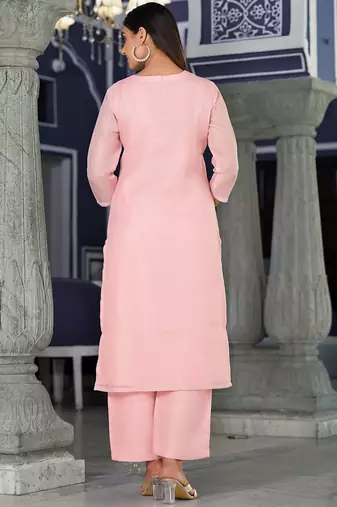 Ethnic Motifs Embroidered Regular Thread Work Kurta with Trousers & Dupatta