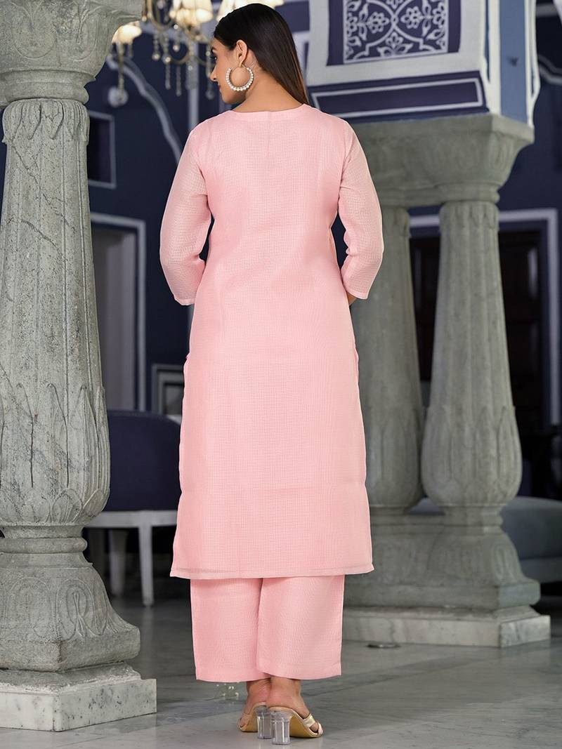 Ethnic Motifs Embroidered Regular Thread Work Kurta with Trousers & Dupatta