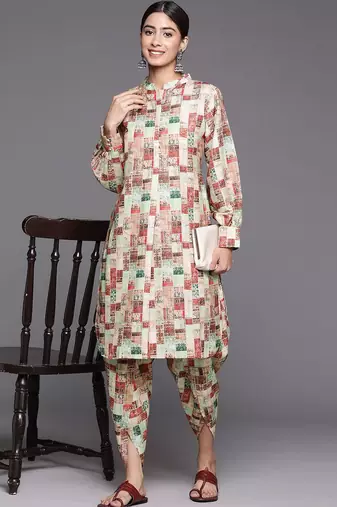 Printed Regular Kurta with Dhoti Pants