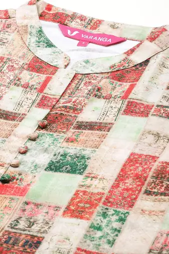 Printed Regular Kurta with Dhoti Pants