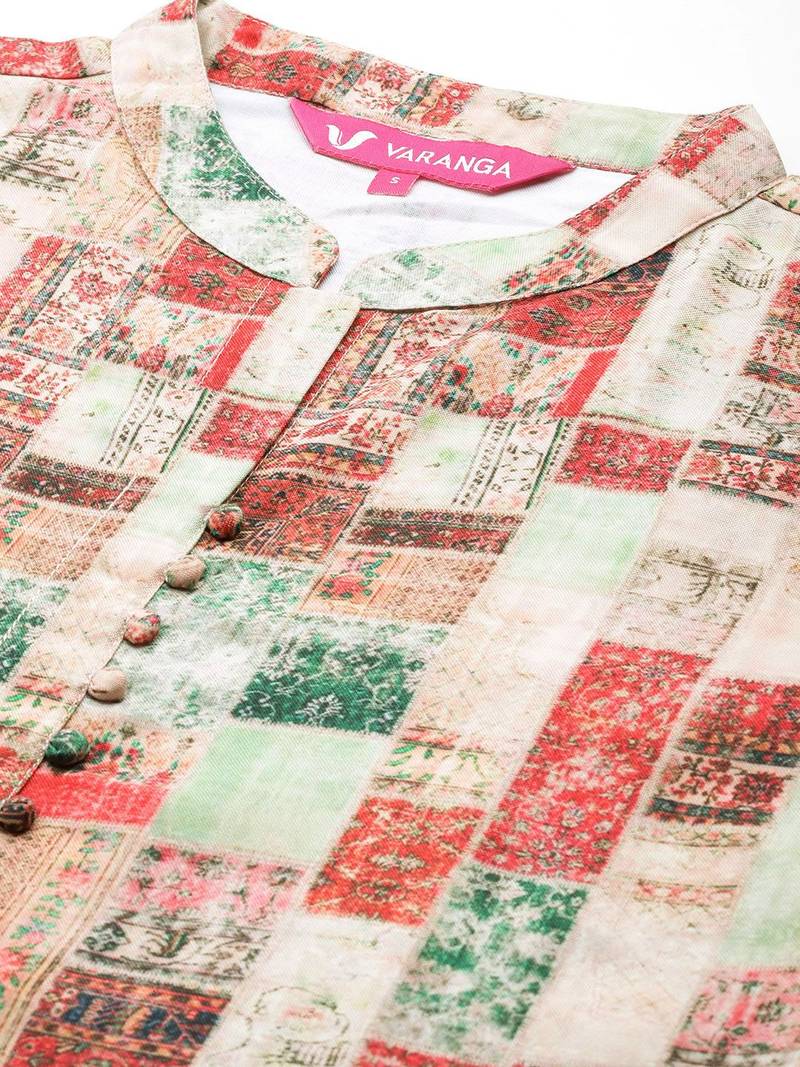 Printed Regular Kurta with Dhoti Pants