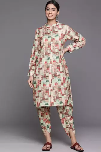 Printed Regular Kurta with Dhoti Pants